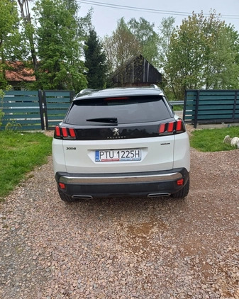 Peugeot 3008 cena 105000 przebieg: 62000, rok produkcji 2019 z Skępe małe 79